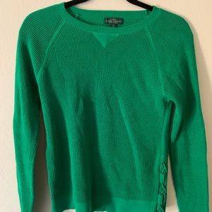 Green knit sweater